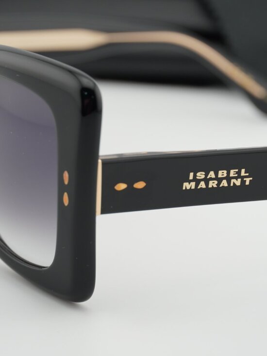 Isabel Marant IM 0120/S 0807 9O Square Sunglasses - Black/Grey main image 11